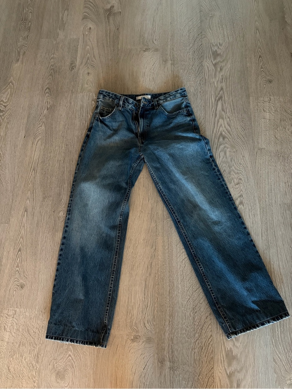 Mango straight leg dark wash jeans